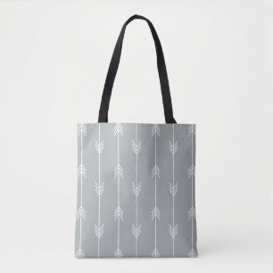 Bolsa Tote Teste padrão CINZENTO da seta do PURITANO