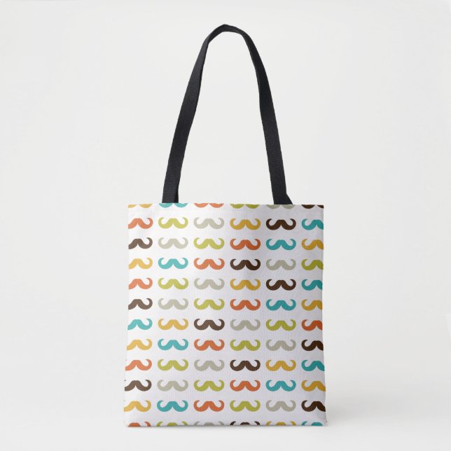 Bolsa Tote Teste padrão com bigode (Frente)