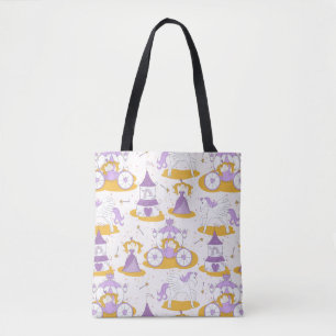 Bolsa Tote teste padrão com uma princesa