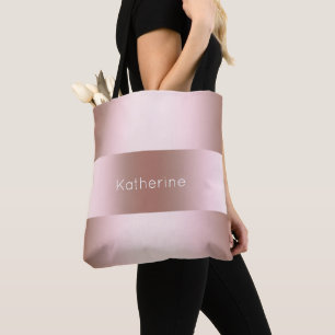 Bolsa Tote Teste padrão cor-de-rosa do ouro do pintinho