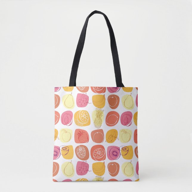 Bolsa Tote Teste padrão da fruta (Frente)