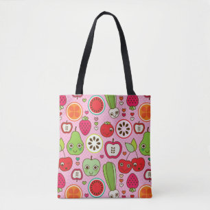 Bolsa Tote teste padrão da ilustração da cozinha da fruta