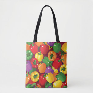 Bolsa Tote Teste padrão da pimenta de Bell