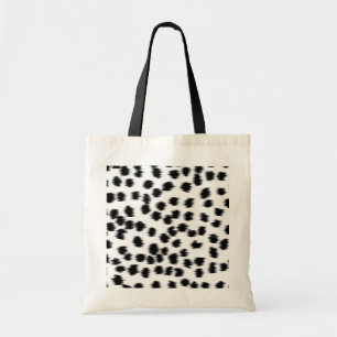 Bolsa Tote Teste padrão Dalmatian preto e branco do impress