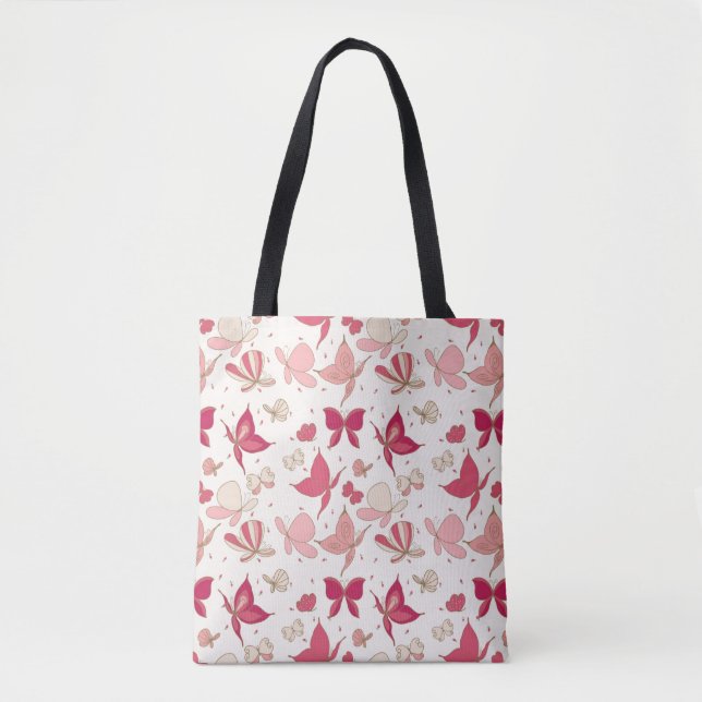 Bolsa Tote teste padrão de borboleta 2 (Frente)