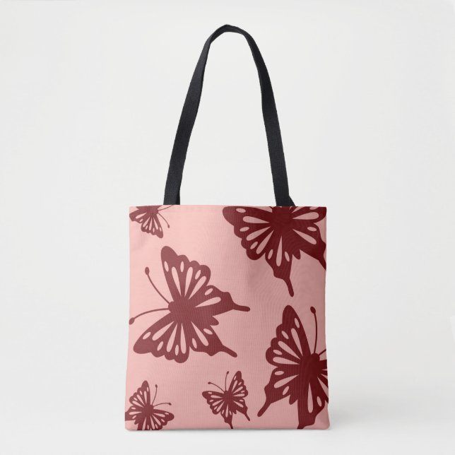Bolsa Tote teste padrão de borboleta 3 (Frente)