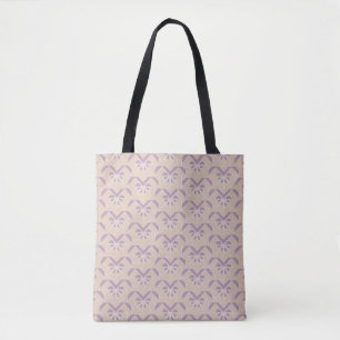Bolsa Tote Teste padrão de cabeça para baixo da lavanda