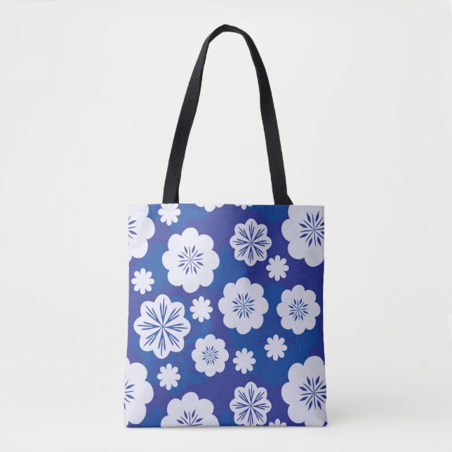 Bolsa Tote teste padrão de flor (Frente)