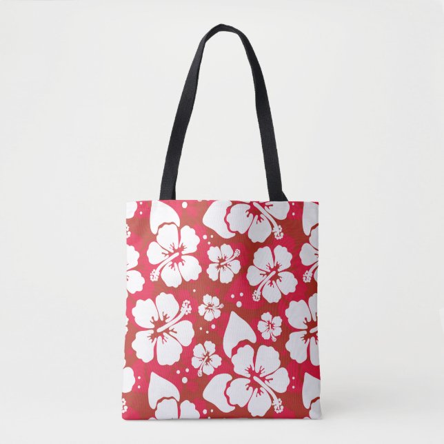 Bolsa Tote Teste padrão de flores do hibiscus (Frente)