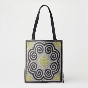 Bolsa Tote Teste padrão de Hmong do pé do elefante