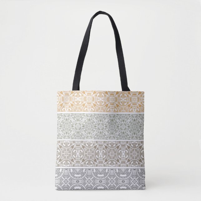 Bolsa Tote Teste padrão decorativo (Frente)