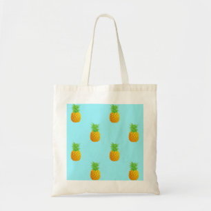Bolsa Tote Teste padrão do abacaxi no azul