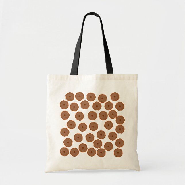 Bolsa Tote Teste padrão do cupcake do chocolate (Frente)