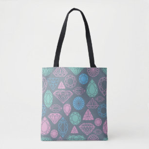 Bolsa Tote Teste padrão do ícone de pedra preciosa