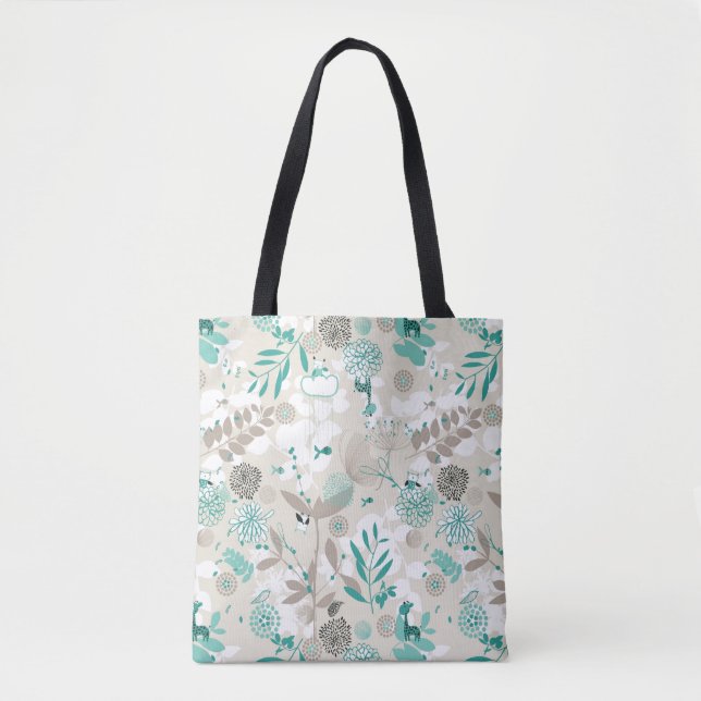 Bolsa Tote Teste padrão do jardim (Frente)