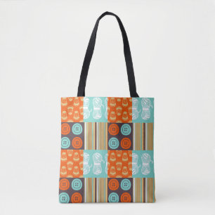 Bolsa Tote Teste padrão do pop art - sewing