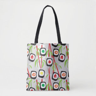 Bolsa Tote Teste padrão do sushi