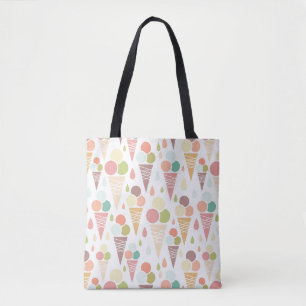 Bolsa Tote Teste padrão dos cones do sorvete