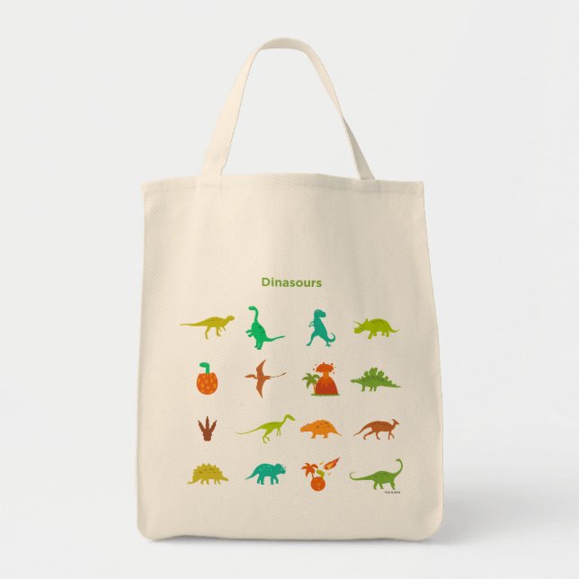 Bolsa Tote Teste padrão dos dinossauros (Frente)