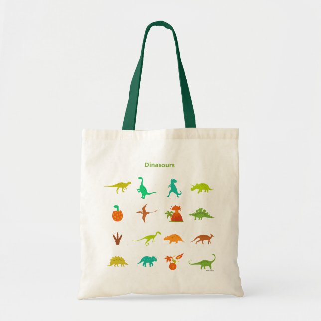 Bolsa Tote Teste padrão dos dinossauros (Frente)