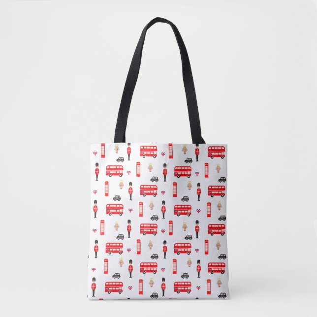 Bolsa Tote Teste padrão dos símbolos de Inglaterra (Frente)