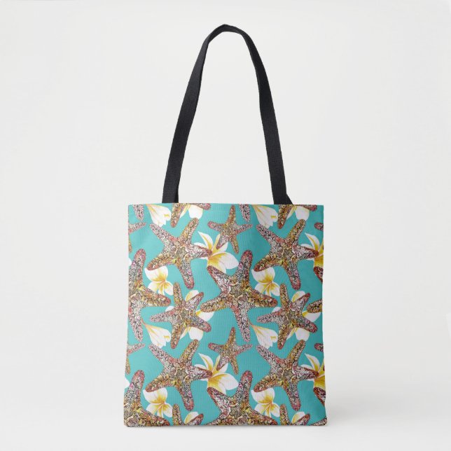 Bolsa Tote Teste padrão fantástico da estrela do mar (Frente)