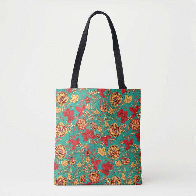 Bolsa Tote Teste padrão floral 2 (Frente)