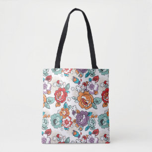 Bolsa Tote Teste padrão floral 5 da elegância abstrata