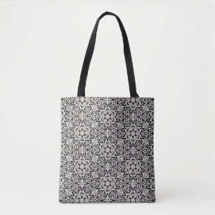 Bolsa Tote Teste padrão floral árabe