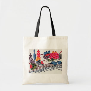 Bolsa Tote Teste padrão floral do QUIMONO japonês do vintag