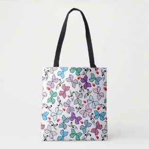 Bolsa Tote Teste padrão floral dos namorados