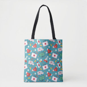 Bolsa Tote Teste padrão médico do ícone