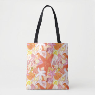 Bolsa Tote Teste padrão Pastel da criatura do mar