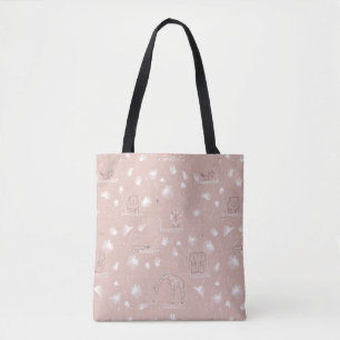 Bolsa Tote teste padrão que indica animais bonitos da selva