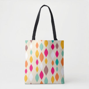 Bolsa Tote Teste padrão retro do abstrato do estilo