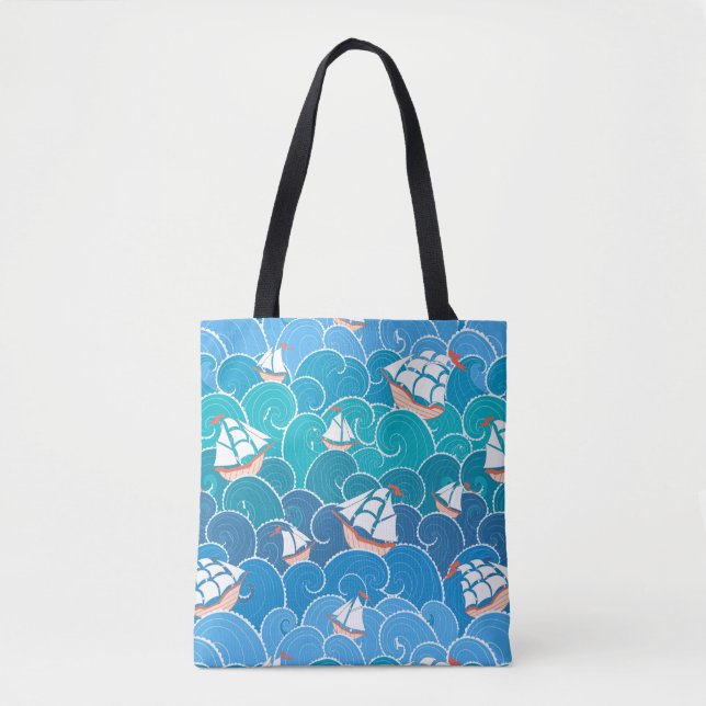 Bolsa Tote Teste padrão rochoso do mar (Frente)