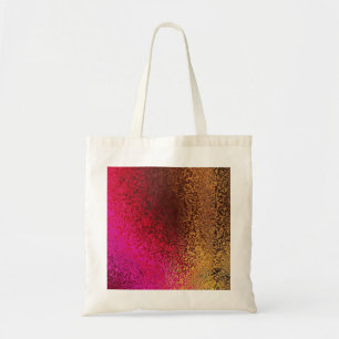 Bolsa Tote Teste padrão rosa vermelha e Dourado