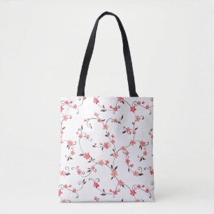 Bolsa Tote Teste padrão sem emenda da aguarela com primavera