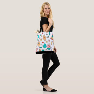 Bolsa Tote Teste padrão sem emenda dos animais bonitos do