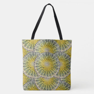 Bolsa Tote Teste padrão tropical dos cactos da esfera