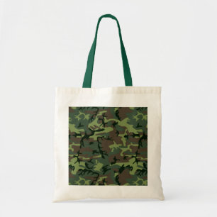 Bolsa Tote Teste padrão verde de Camo Brown da camuflagem