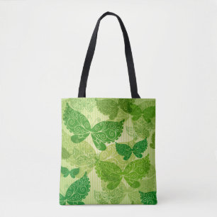 Bolsa Tote Teste padrão verde do primavera