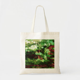 Bolsa Tote Teste padrão verde vermelho legal da arte da flor
