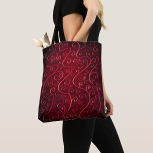 Bolsa Tote Teste padrão vermelho Textured elegante lunático