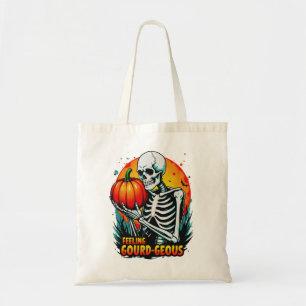 Bolsa Tote Teto de Mão de Halloween 'Sentindo Gourd-geous'