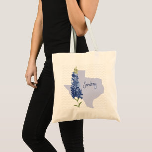 Bolsa Tote Texas Bluebonnet personalizado