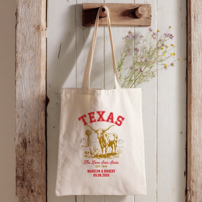 Bolsa Tote Texas Wedding Bag, State Love (Criador carregado)