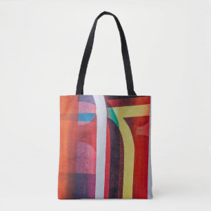 Bolsa Tote Têxteis brancos e vermelhos