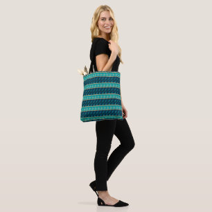 Bolsa Tote Têxtil Azul Elegante e Moderno