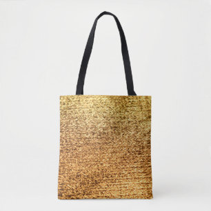 Bolsa Tote Têxtil ouro: fundo macro glamouroso.